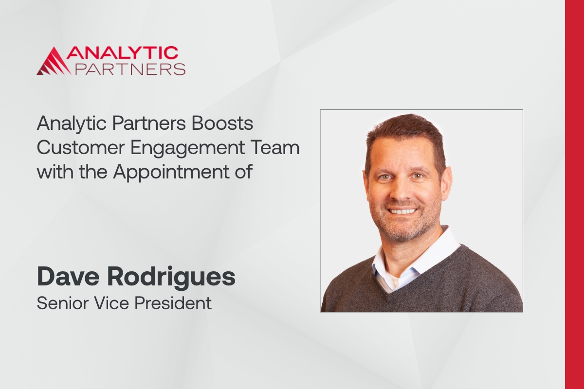Analytic Partners boosts customer engagement team with appointment of Dave Rodrigues