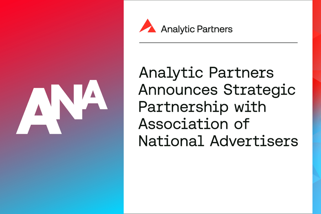 Analytic Partners Announces Strategic Partnership with Association of National Advertisers